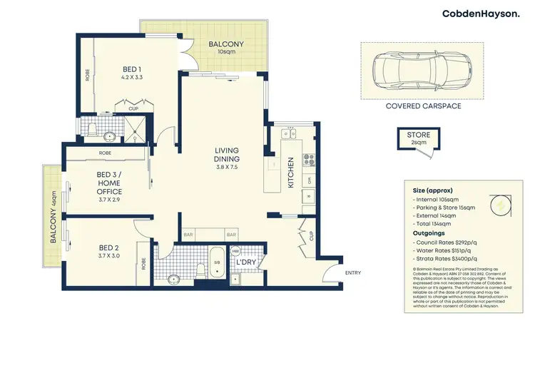 Floorplan of Homely apartment listing, 9/9 Nicholson Street, Balmain East NSW 2041