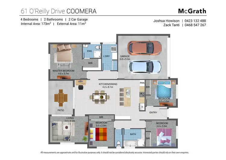 Floorplan of Homely house listing, 61 O'Reilly Drive, Coomera QLD 4209