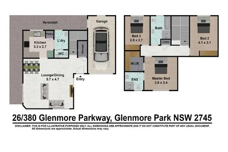 Floorplan of Homely townhouse listing, 26/380 Glenmore Parkway, Glenmore Park NSW 2745