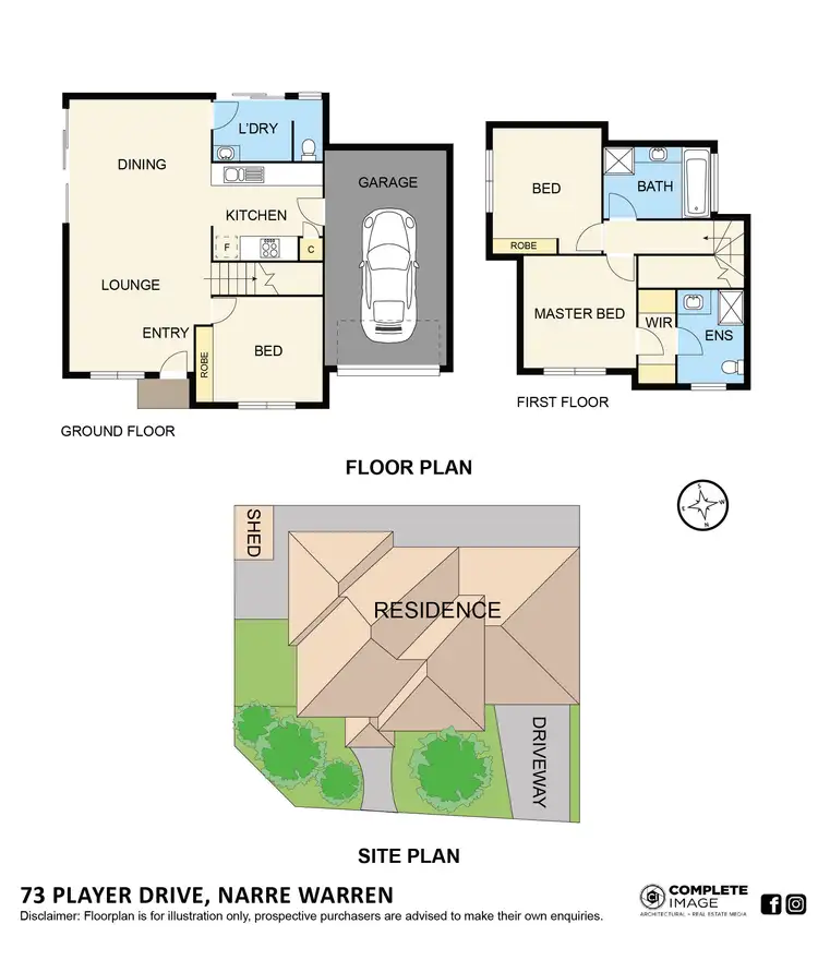 Floorplan of Homely house listing, 73 Player Drive, Narre Warren VIC 3805