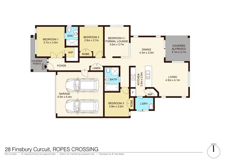 Floorplan of Homely house listing, 28 Finsbury Circuit, Ropes Crossing NSW 2760