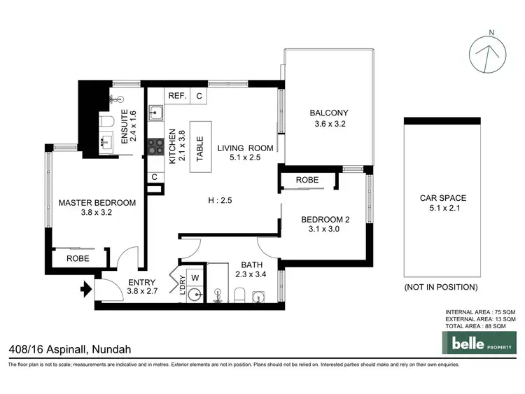 Floorplan of Homely apartment listing, 408/16 Aspinall Street, Nundah QLD 4012