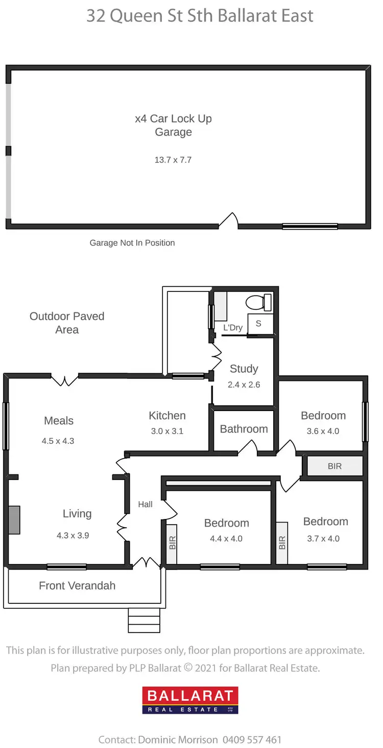 Floorplan of Homely house listing, 32 Queen Street South, Ballarat East VIC 3350