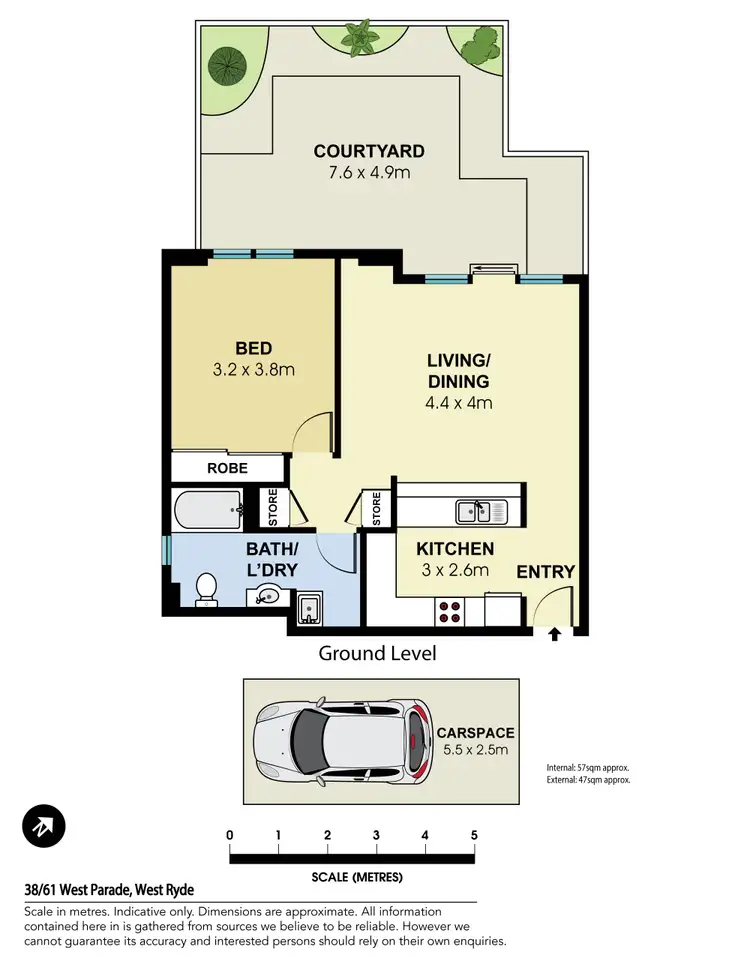 Floorplan of Homely apartment listing, 38/61 West Parade, West Ryde NSW 2114