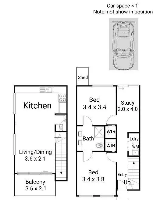 Floorplan of Homely unit listing, 3/8 Pine Crescent, Boronia VIC 3155
