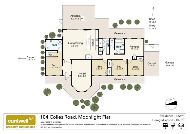 Floorplan of Homely house listing, 104 Colles Road, Castlemaine VIC 3450