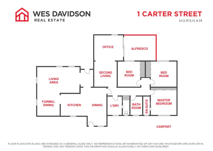 Floorplan of Homely house listing, 1 Carter Street, Horsham VIC 3400