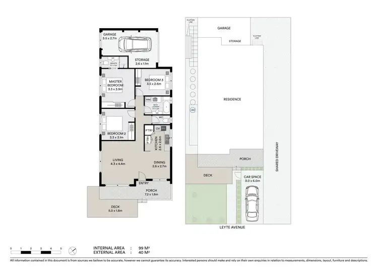 Floorplan of Homely semi-detached listing, 1/32 Leyte Avenue, Palm Beach QLD 4221