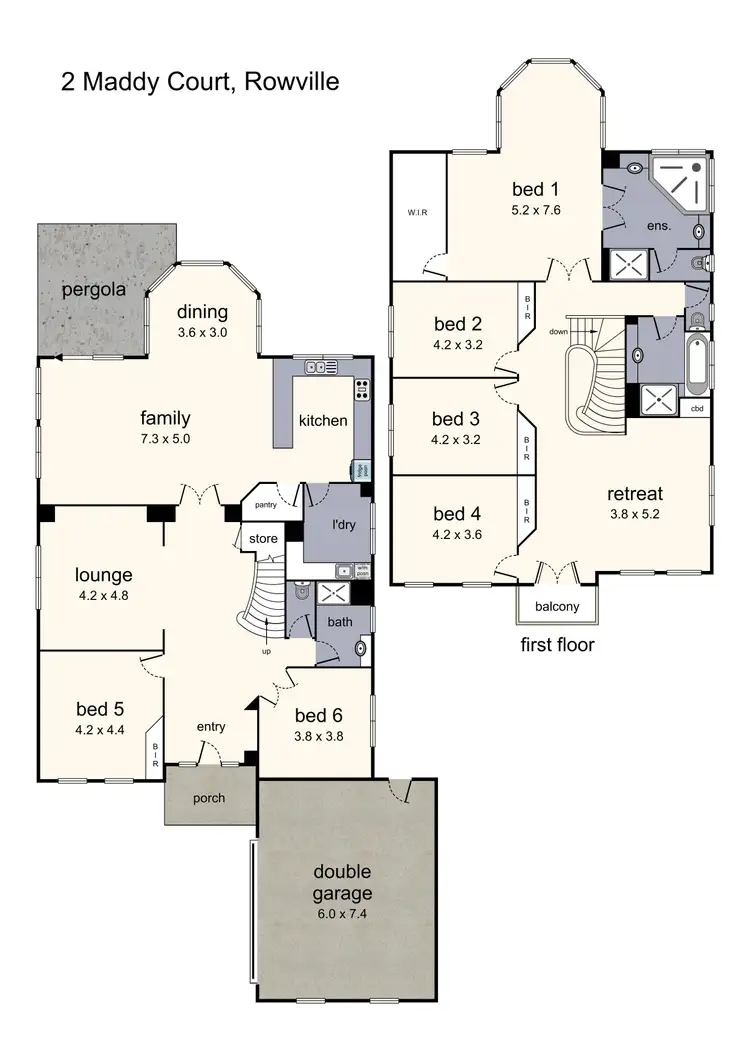 Floorplan of Homely house listing, 2 Maddy Court, Rowville VIC 3178
