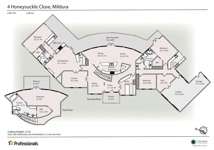 Floorplan of Homely house listing, 4 Honeysuckle Close, Mildura VIC 3500
