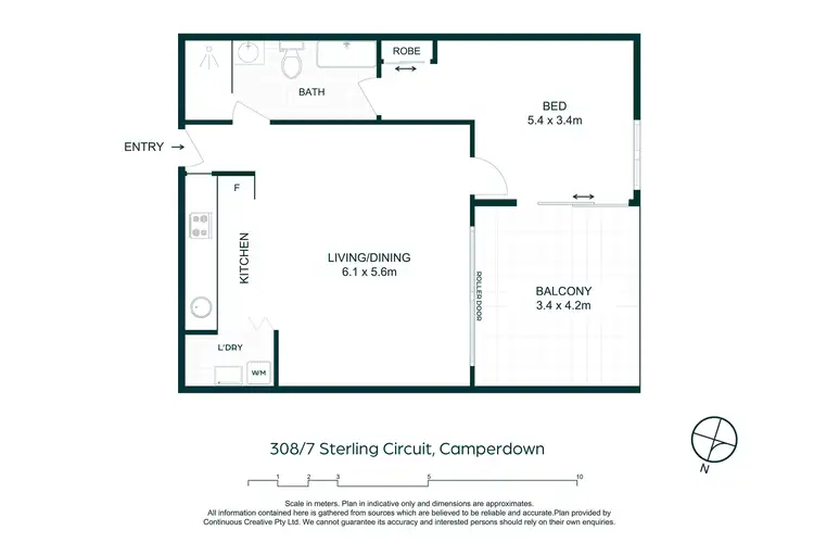 Floorplan of Homely apartment listing, 308/7 Sterling Circuit, Camperdown NSW 2050
