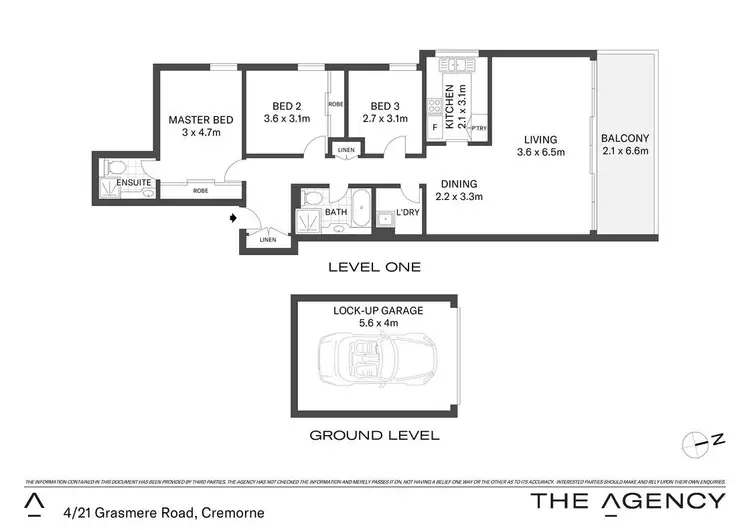 Floorplan of Homely unit listing, 4/21 Grasmere Road, Cremorne NSW 2090