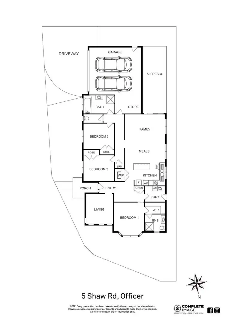 Floorplan of Homely house listing, 5 Shaw Road, Officer VIC 3809