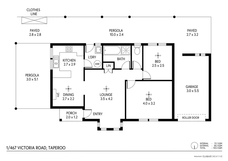 Floorplan of Homely unit listing, 1/467 Victoria Road, Taperoo SA 5017
