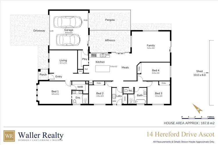 Floorplan of Homely house listing, 14 Hereford Drive, Ascot VIC 3551
