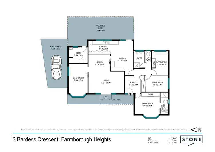 Floorplan of Homely house listing, 3 Bardess Crescent, Farmborough Heights NSW 2526
