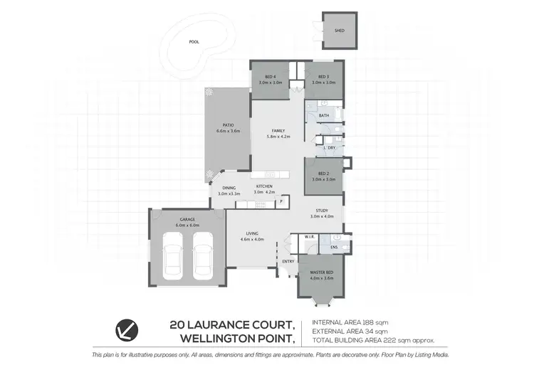 Floorplan of Homely house listing, 20 Laurance Court, Wellington Point QLD 4160