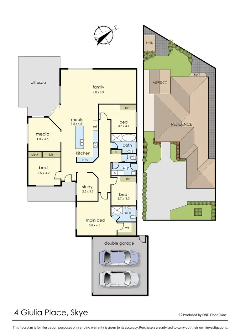 Floorplan of Homely house listing, 4 Giulia Place, Skye VIC 3977