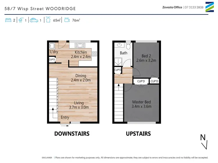 Floorplan of Homely townhouse listing, 58/7 Wisp Street, Woodridge QLD 4114