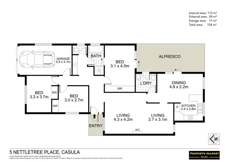 Floorplan of Homely house listing, 5 Nettletree Place, Casula NSW 2170