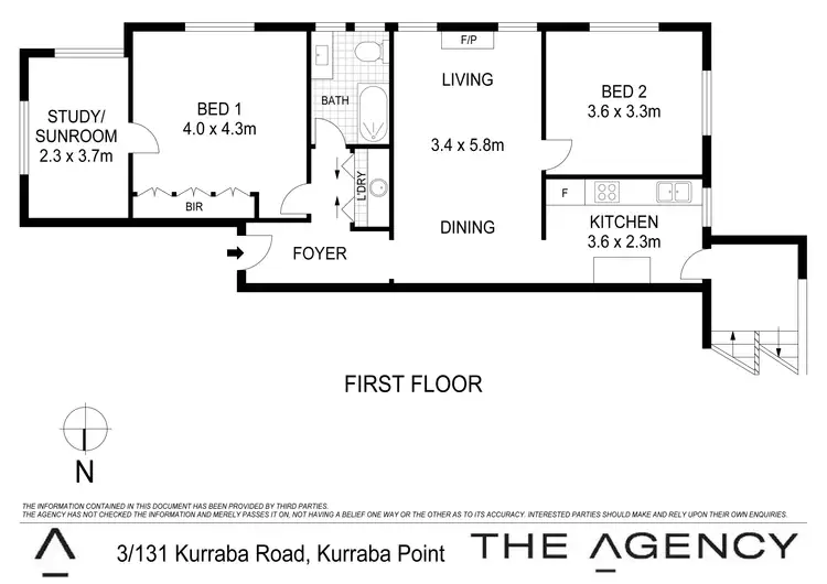 Floorplan of Homely apartment listing, 3/131 Kurraba Road, Kurraba Point NSW 2089
