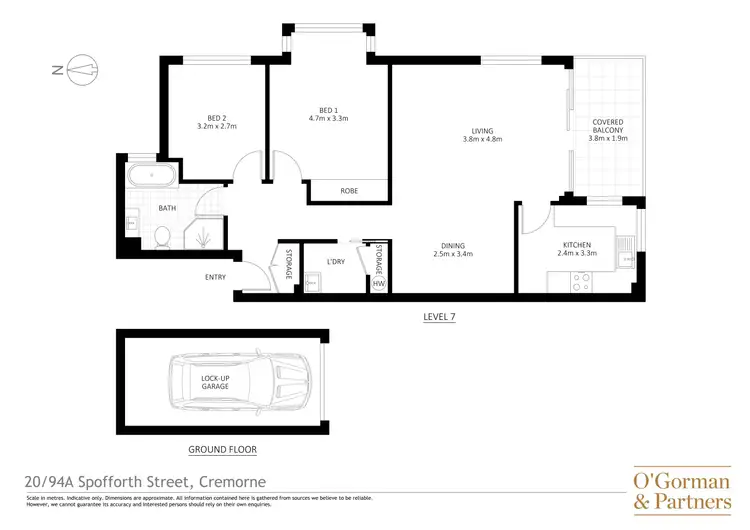 Floorplan of Homely apartment listing, 20/94a Spofforth Street, Cremorne NSW 2090