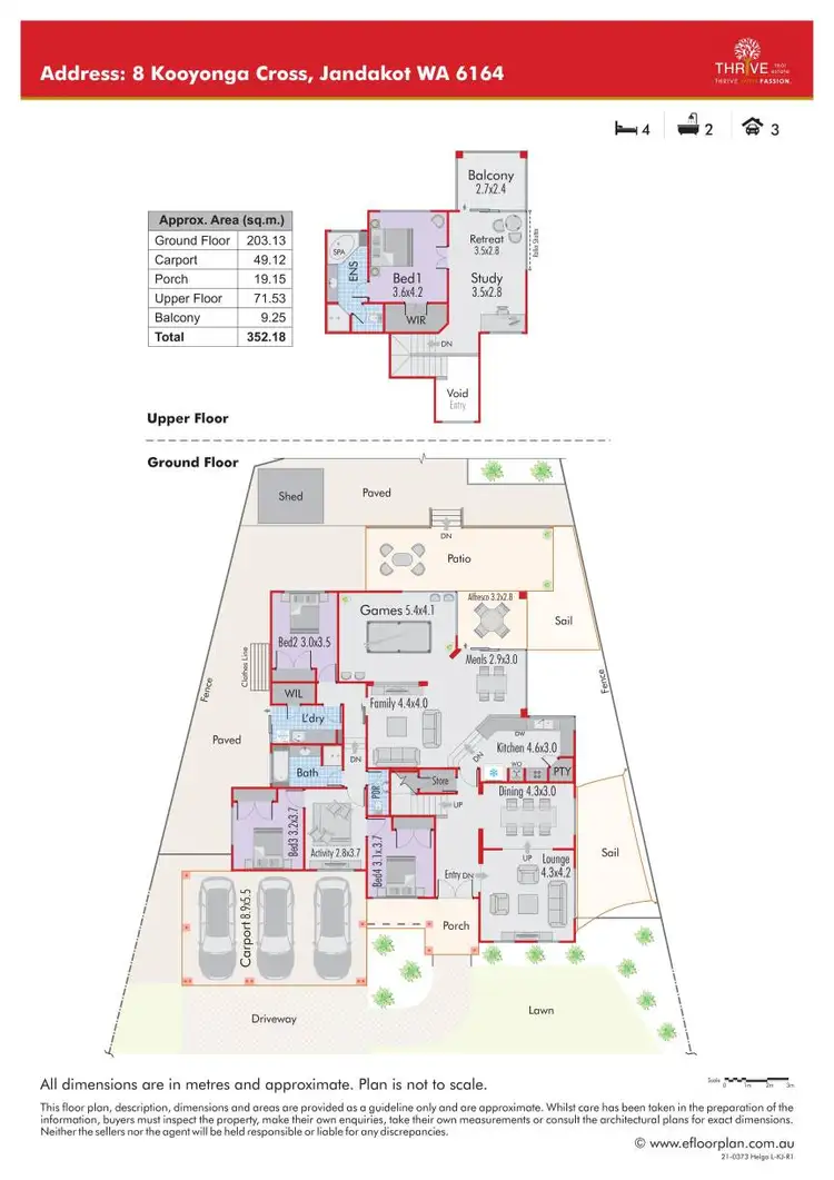 Floorplan of Homely house listing, 8 Kooyonga Cross, Jandakot WA 6164