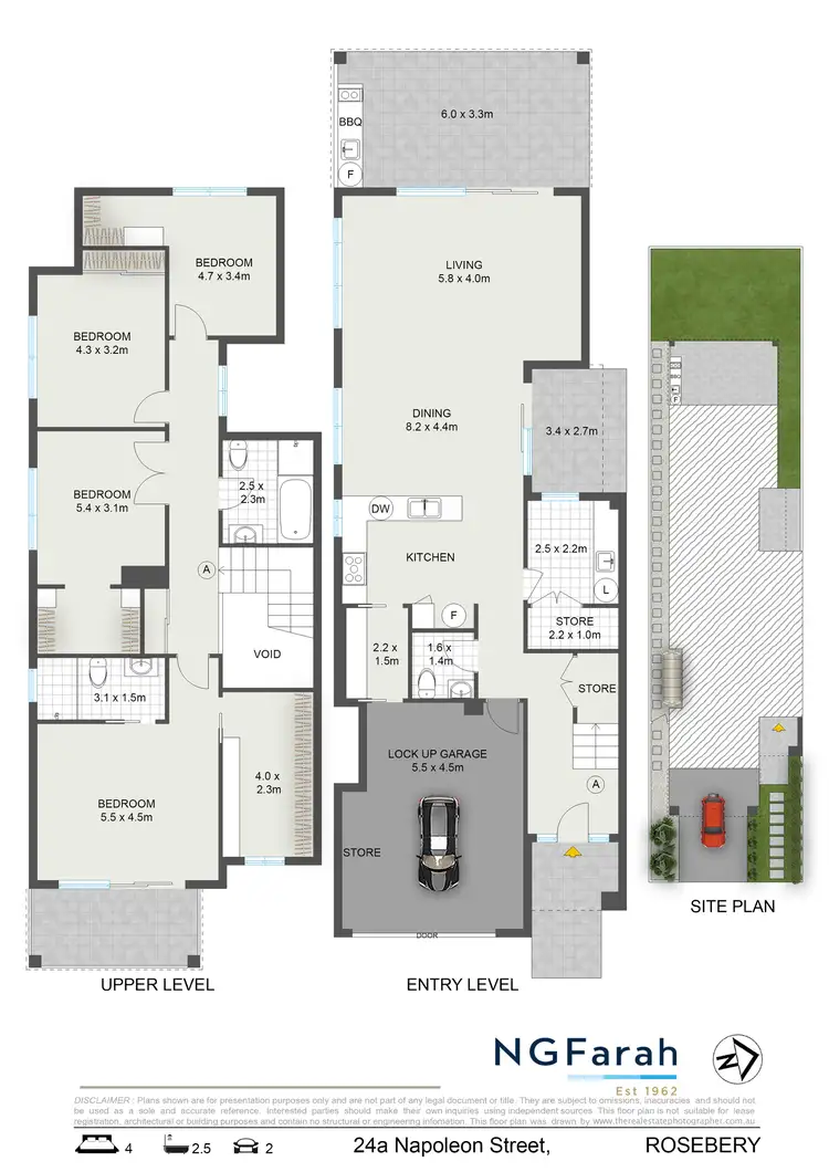 Floorplan of Homely semi-detached listing, 24 Napoleon Street, Rosebery NSW 2018