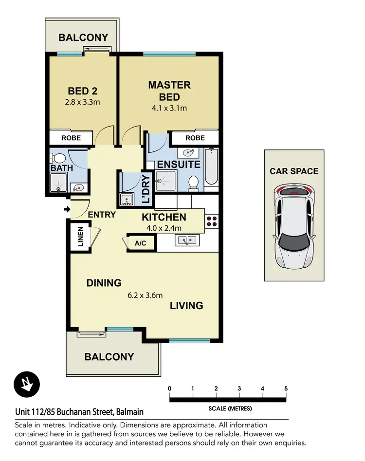 Floorplan of Homely apartment listing, 112/85 Reynolds Street, Balmain NSW 2041