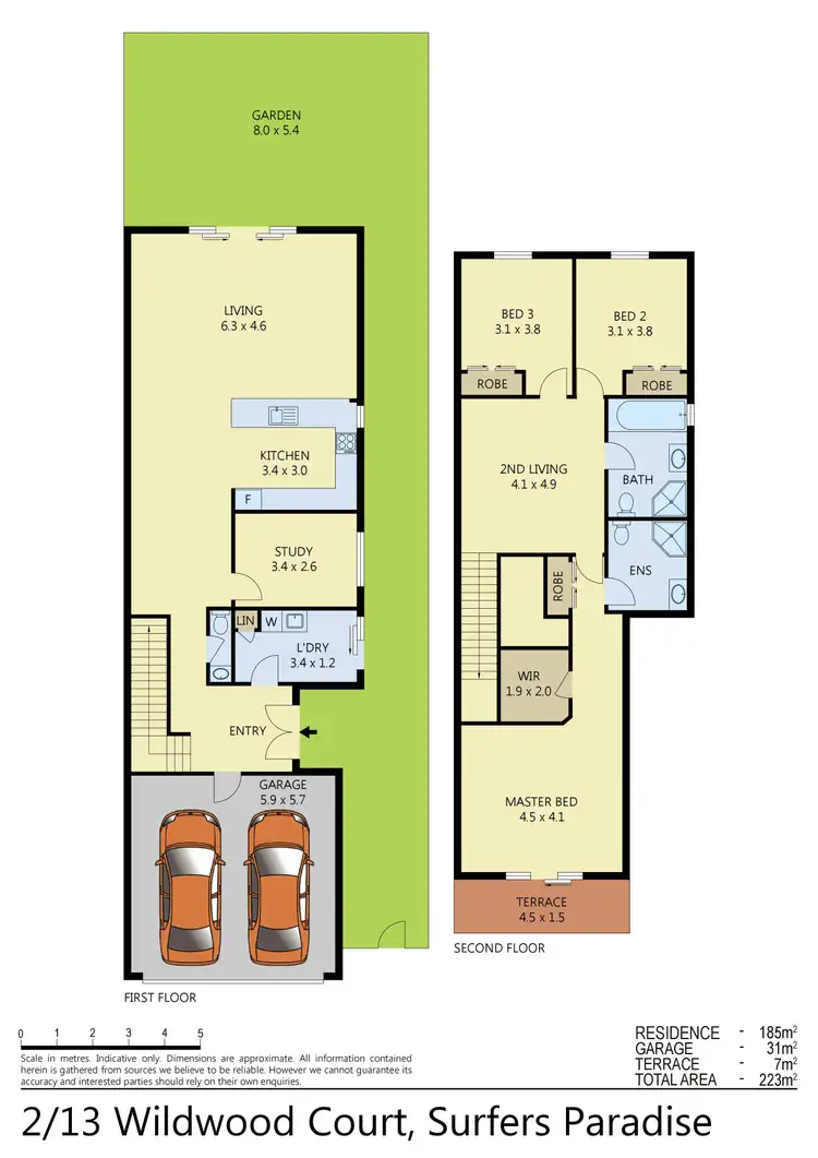 Floorplan of Homely villa listing, 2/13 Wildwood Court, Surfers Paradise QLD 4217