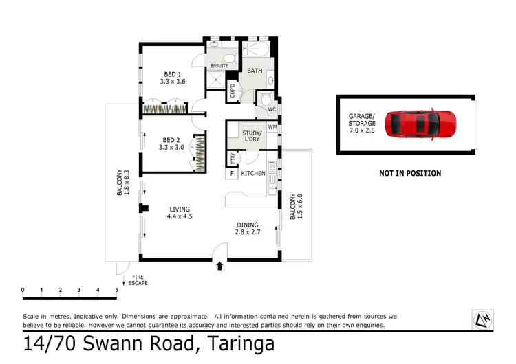 Floorplan of Homely apartment listing, 14/70 Swann Road, Taringa QLD 4068