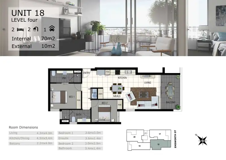 Floorplan of Homely unit listing, 18/51 Emsworth Street, Wynnum QLD 4178