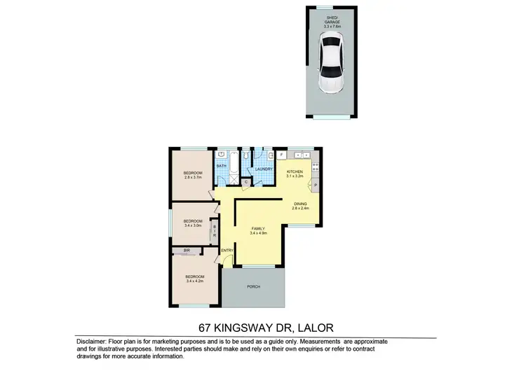 Floorplan of Homely house listing, 67 Kingsway Drive, Lalor VIC 3075