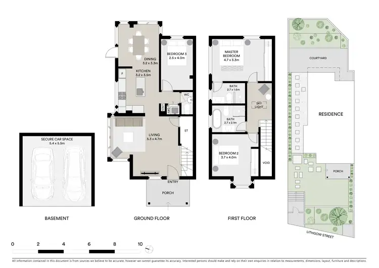Floorplan of Homely townhouse listing, 1/9 Lithgow Street, Wollstonecraft NSW 2065