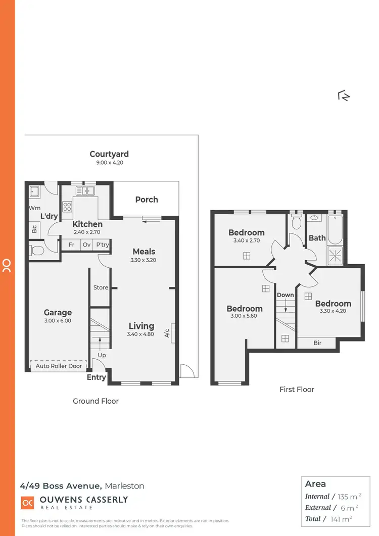 Floorplan of Homely townhouse listing, 4/49 Boss Avenue, Marleston SA 5033