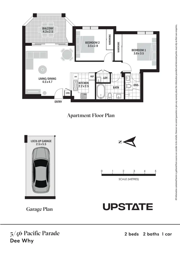 Floorplan of Homely apartment listing, 5/46 Pacific Parade, Dee Why NSW 2099