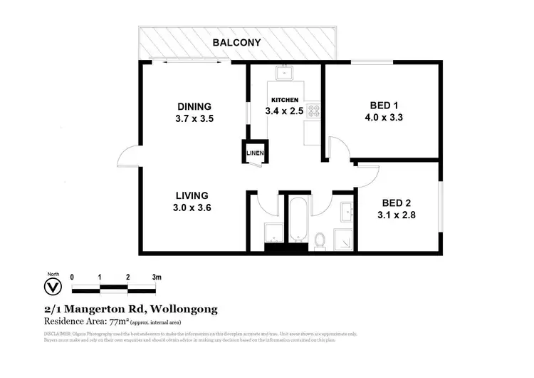 Floorplan of Homely apartment listing, 2/1 Mangerton Road, Wollongong NSW 2500
