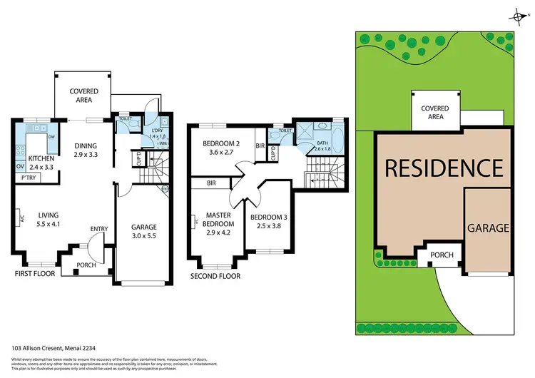 Floorplan of Homely townhouse listing, 103 Allison Crescent, Menai NSW 2234