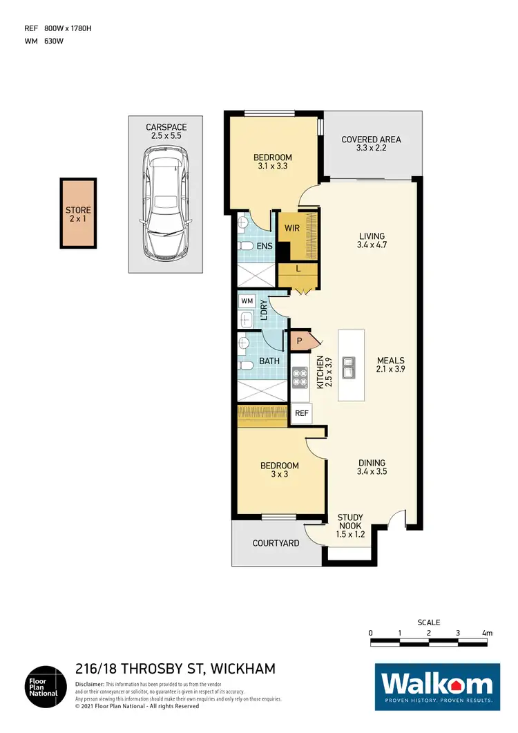 Floorplan of Homely apartment listing, 216/18 Throsby Street, Wickham NSW 2293