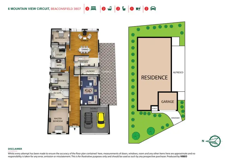 Floorplan of Homely house listing, 6 Mountain View Circuit, Beaconsfield VIC 3807