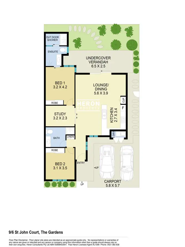 Floorplan of Homely unit listing, 9/6 St John Court, The Gardens NT 820