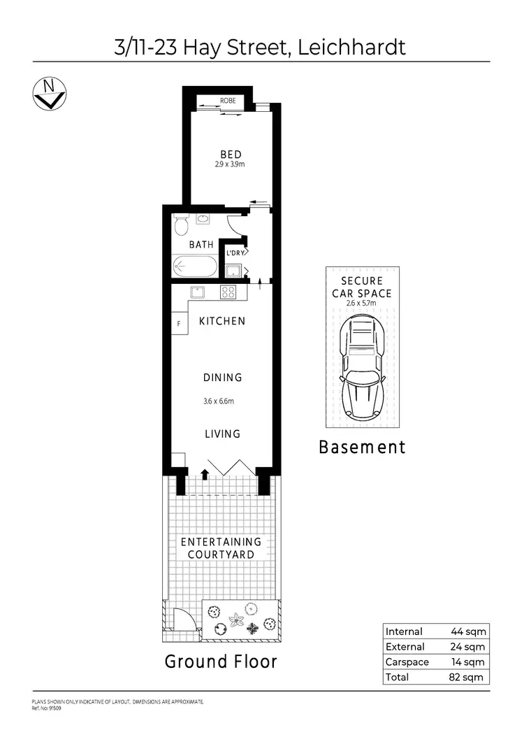 Floorplan of Homely unit listing, 3/11-23 Hay Street, Leichhardt NSW 2040