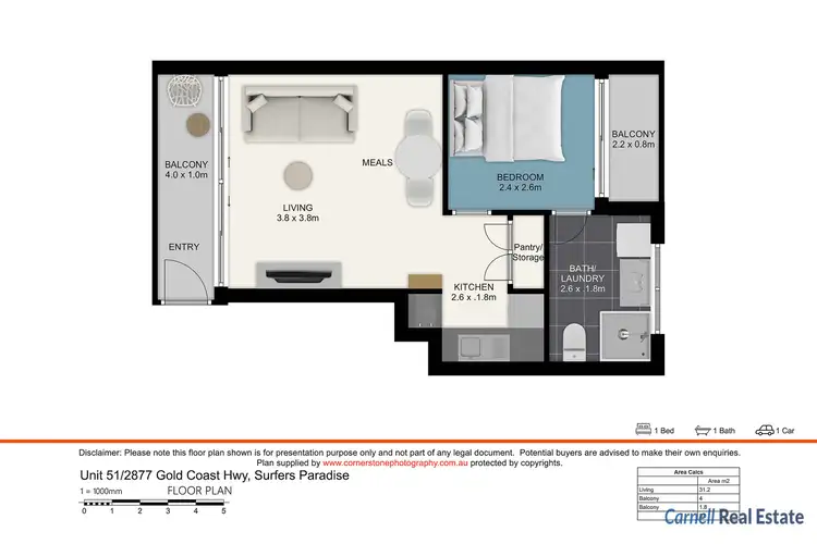 Floorplan of Homely unit listing, 51/2877 Gold Coast Highway, Surfers Paradise QLD 4217