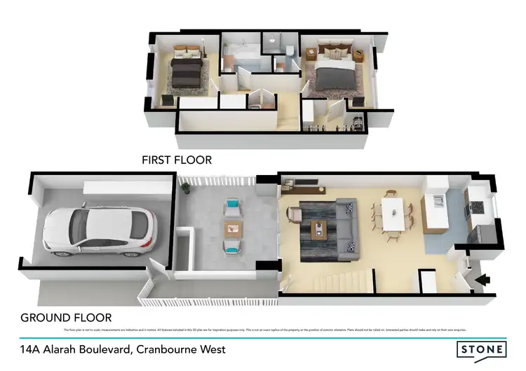 Floorplan of Homely townhouse listing, 14A Alarah Boulevard, Cranbourne West VIC 3977