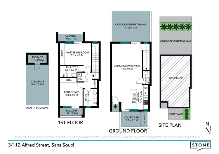 Floorplan of Homely townhouse listing, 3/112 Alfred Street, Sans Souci NSW 2219