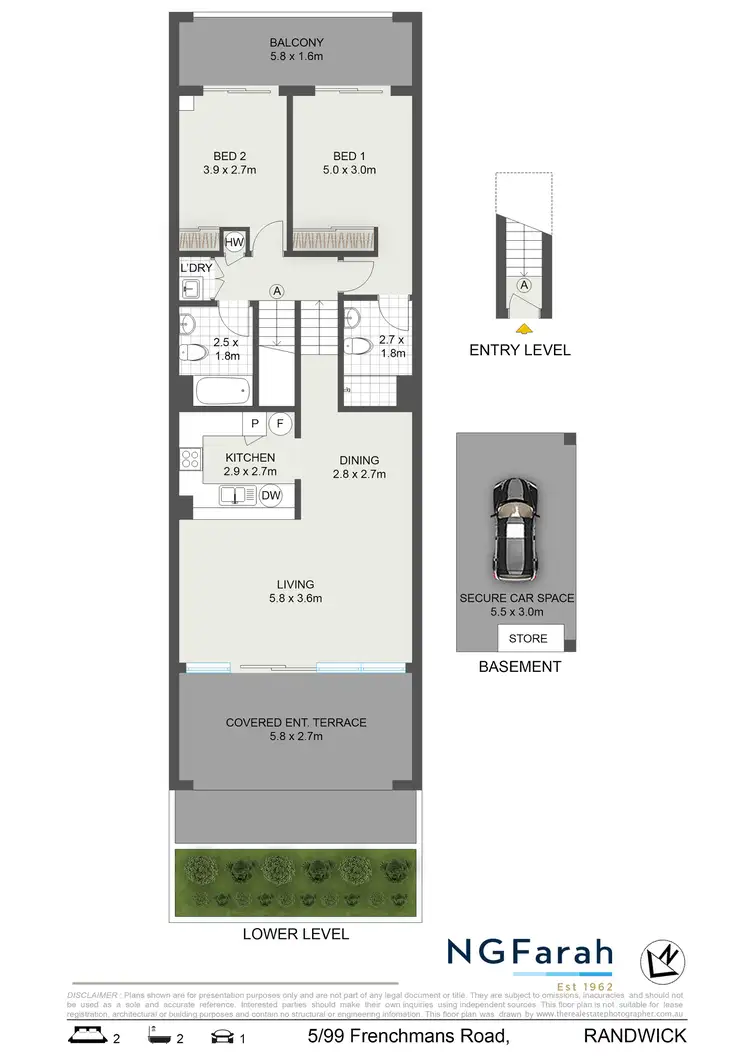 Floorplan of Homely apartment listing, 5/99-105 Frenchmans Road, Randwick NSW 2031