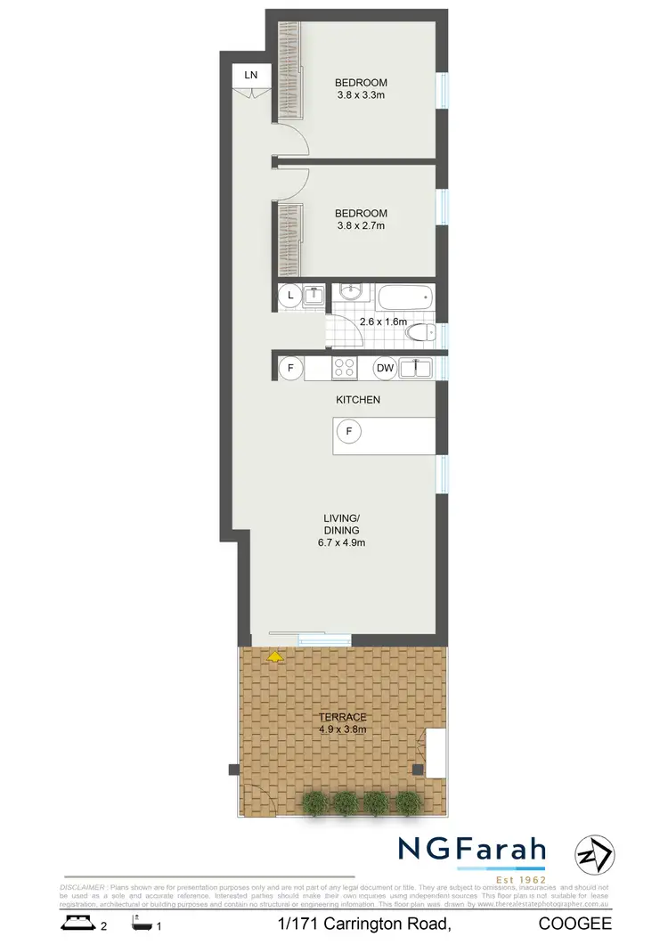 Floorplan of Homely apartment listing, 1/171 Carrington Road, Coogee NSW 2034