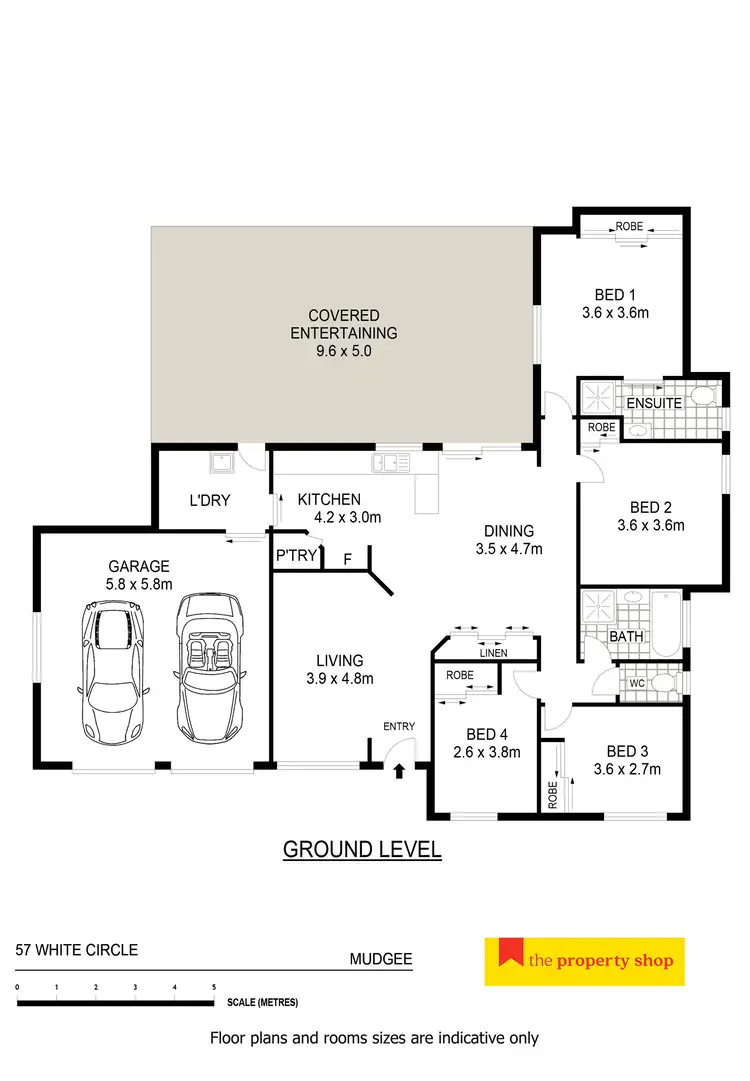Floorplan of Homely house listing, 57 White Circle, Mudgee NSW 2850