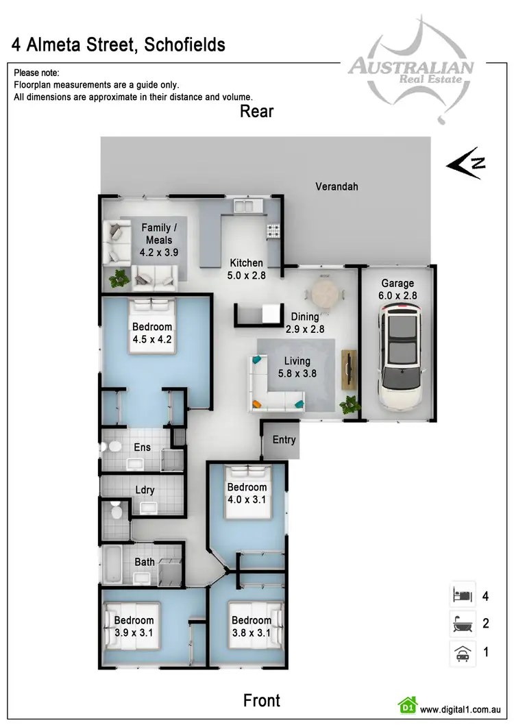 Floorplan of Homely house listing, 4 Almeta Street, Schofields NSW 2762