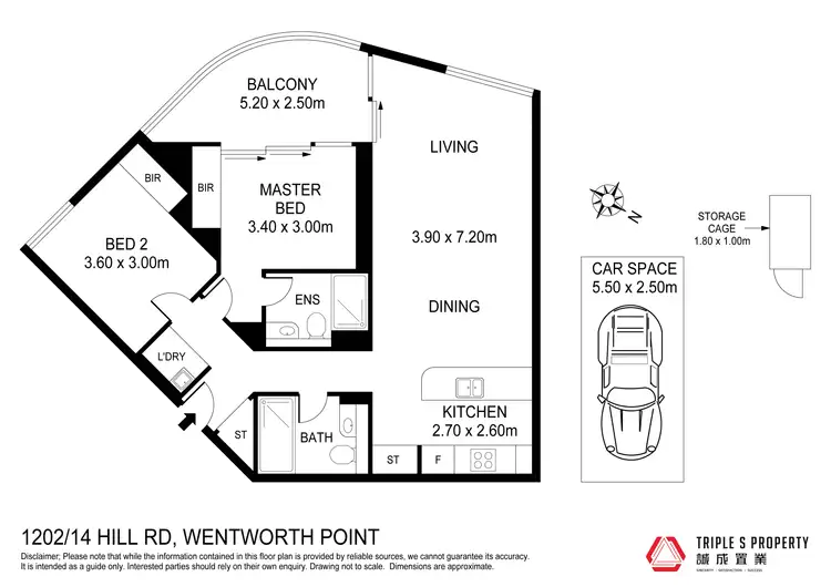 Floorplan of Homely apartment listing, Level 12/02/14 Hill Road, Wentworth Point NSW 2127